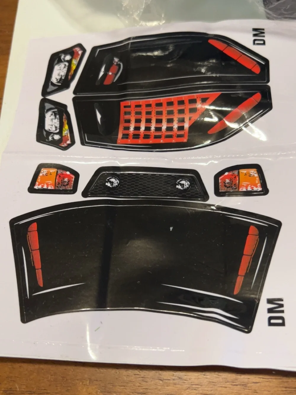 Black & Green Graphic RC Car Body Shell